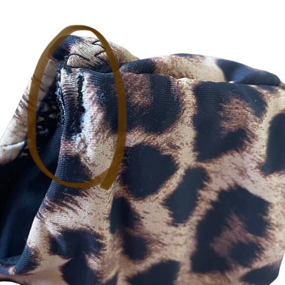 Good American Bikini Top XS Showoff Curve Leopard Print Swimwear New NWOT - Picture 5 of 6